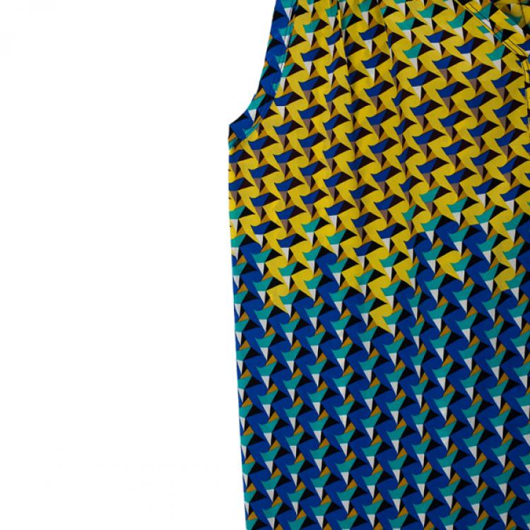 Pre Owned Marc by Marc Jacobs Yellow Paradox Print Top L
