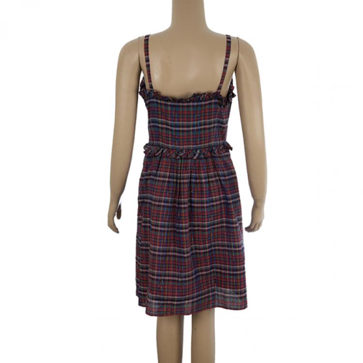 Pre Owned Marc by Marc Jacobs Plaid Dress M