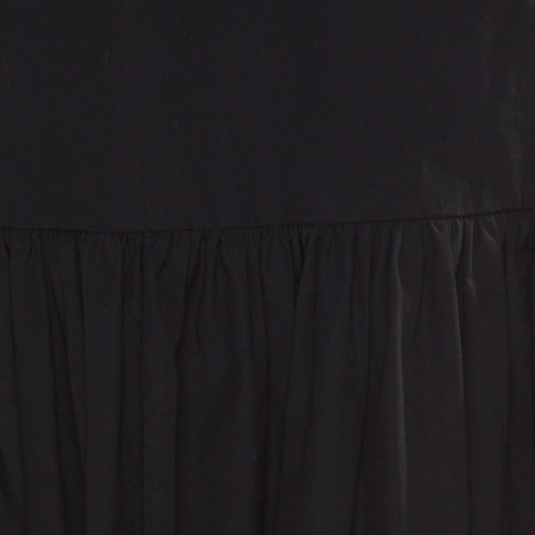 مملوكة مسبقًا Marc by Marc Jacobs Shadow Black Cotton Drop Waist Strappy Dress M