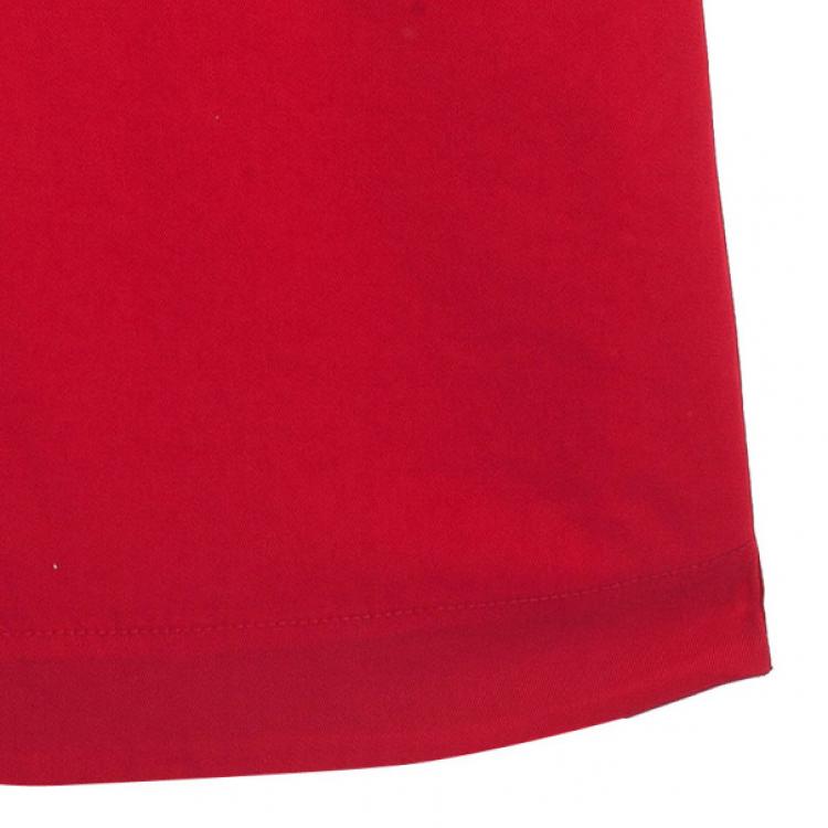 Pre Owned Marc by Marc Jacobs Red "Clark" Long Sleeve Zipper Trim Dress L