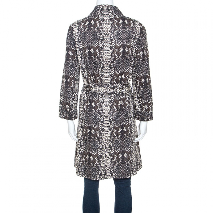Marc by Marc Jacobs Python Print Cotton Mac Trench Coat M by Marc | TLC