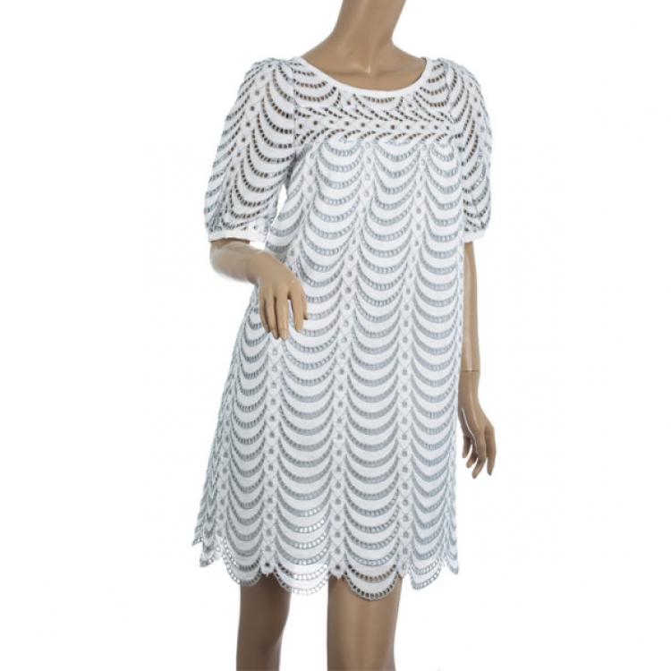 Pre Owned Marc by Marc Jacobs Eyelet Lace Dress M
