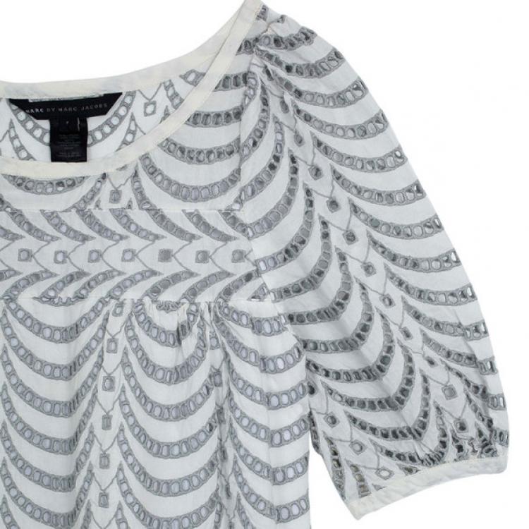 Pre Owned Marc by Marc Jacobs Eyelet Lace Dress M