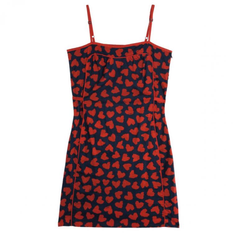 Pre Owned Marc by Marc Jacobs Navy/Red 'Wild at Heart' Printed Dress M