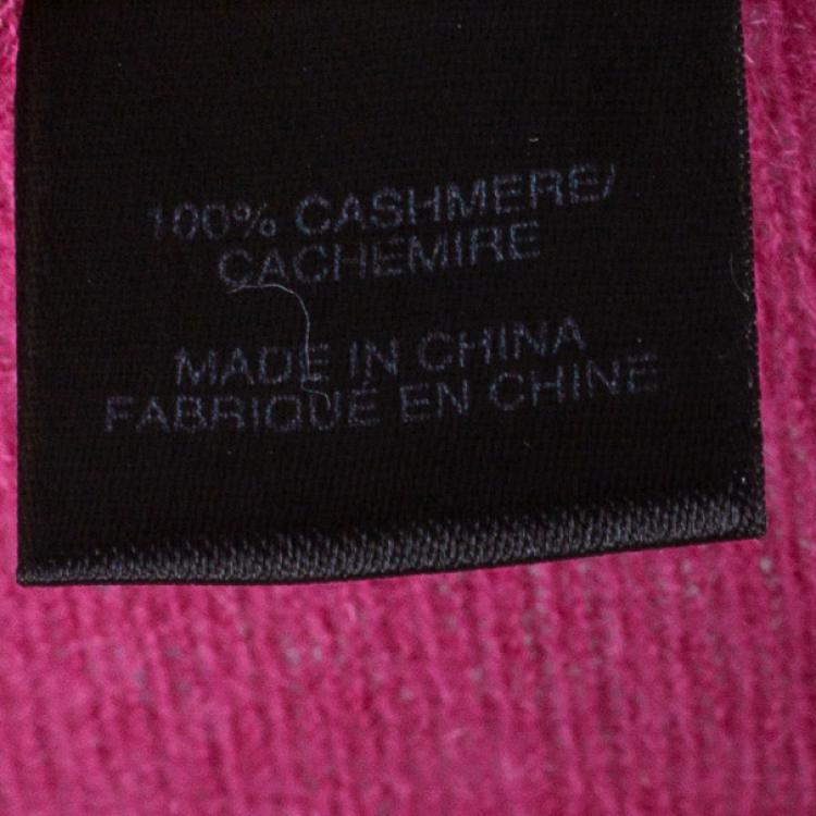 Pre Owned Marc by Marc Jacobs Pink Button Down Cashmere Cardigan S