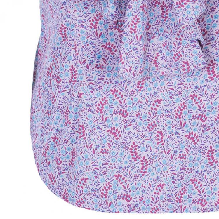 Pre Owned Marc by Marc Jacobs Floral Printed Ruffle Cotton Top M