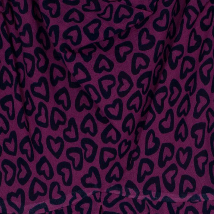Pre Owned Marc by Marc Jacobs Magenta Heart Print Dress S