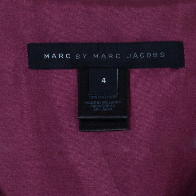 Pre Owned Marc by Marc Jacobs Magenta Heart Print Dress S