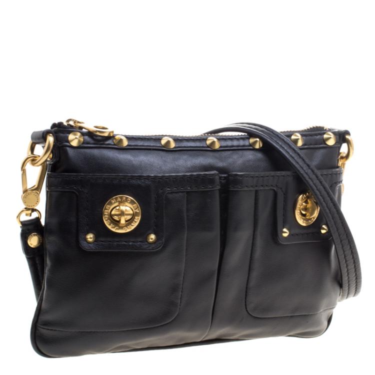 Pre Owned Marc by Marc Jacobs Black Leather Crossbody Bag