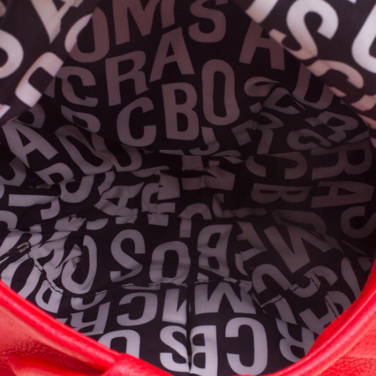 Pre Owned Marc by Marc Jacobs Neon Red Leather Classic Q Natasha Crossbody Bag
