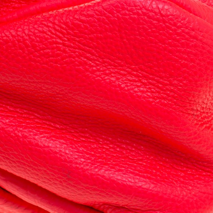 Pre Owned Marc by Marc Jacobs Neon Red Leather Classic Q Natasha Crossbody Bag