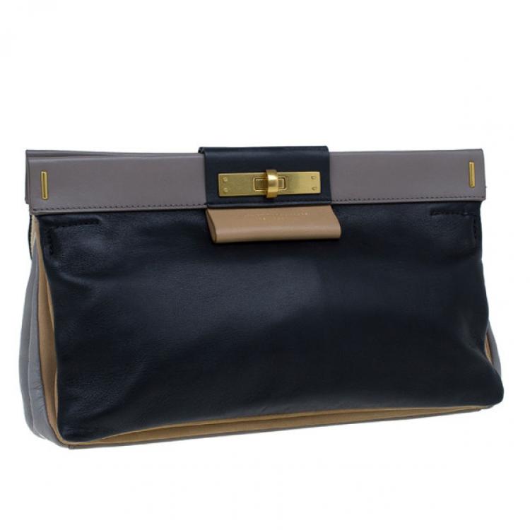 Pre Owned Marc by Marc Jacobs Colorblock Leather Lady Rei Clutch