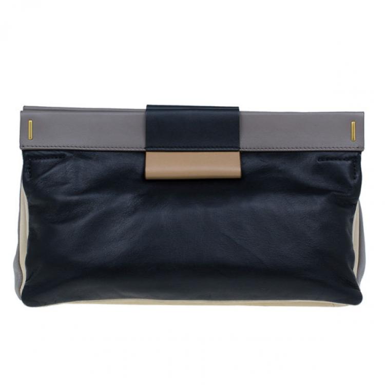 Pre Owned Marc by Marc Jacobs Colorblock Leather Lady Rei Clutch