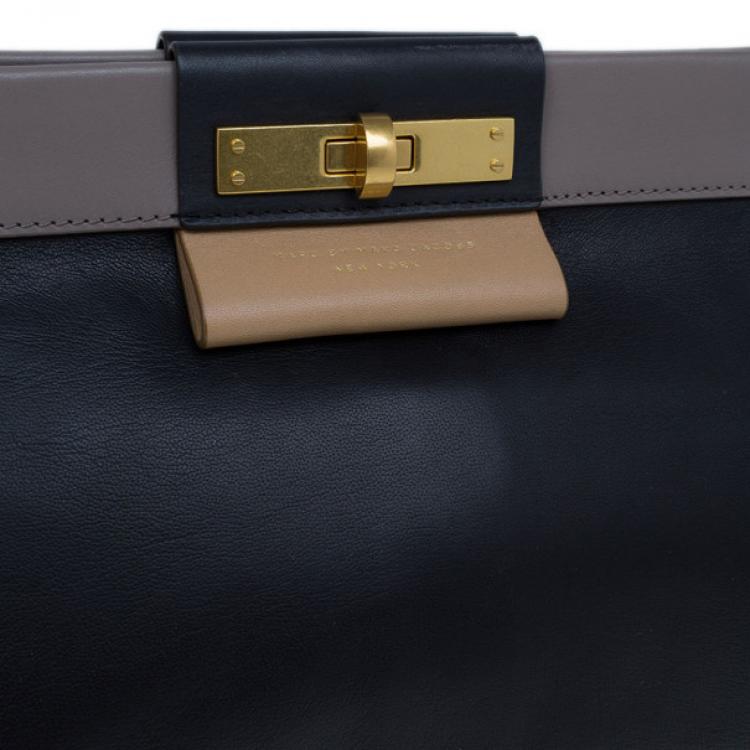 Pre Owned Marc by Marc Jacobs Colorblock Leather Lady Rei Clutch