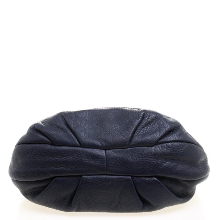 Pre Owned Marc by Marc Jacobs Navy Blue Leather Classic Q Natasha Crossbody Bag