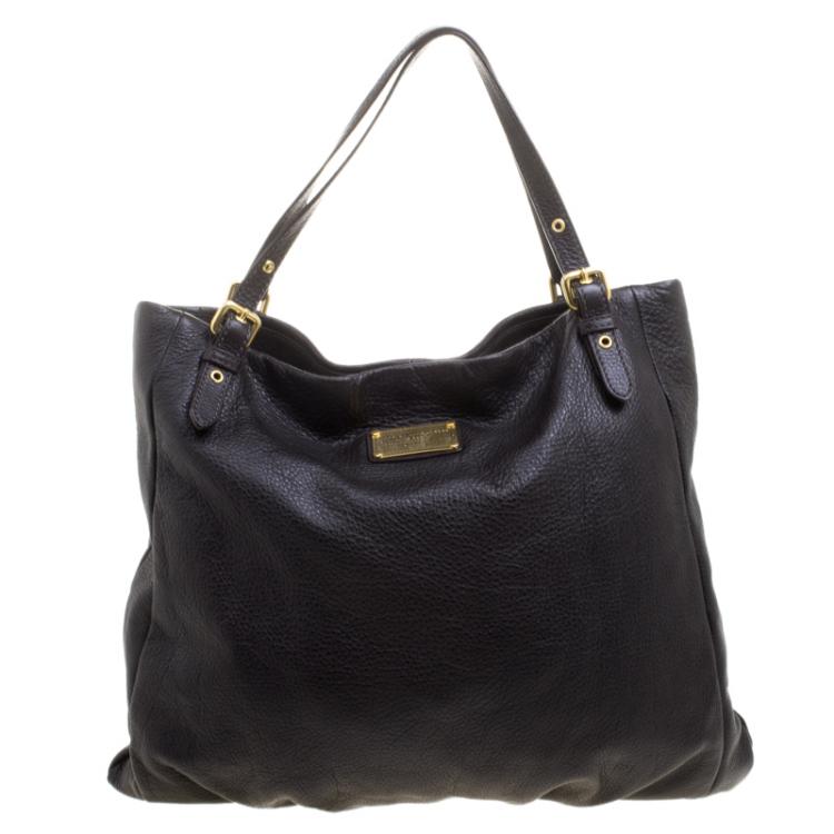 Pre Owned Marc by Marc Jacobs Dark Brown Leather Classic Q Shopgirl Tote