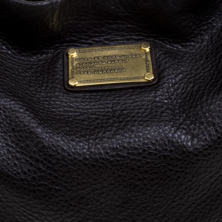 Pre Owned Marc by Marc Jacobs Dark Brown Leather Classic Q Shopgirl Tote