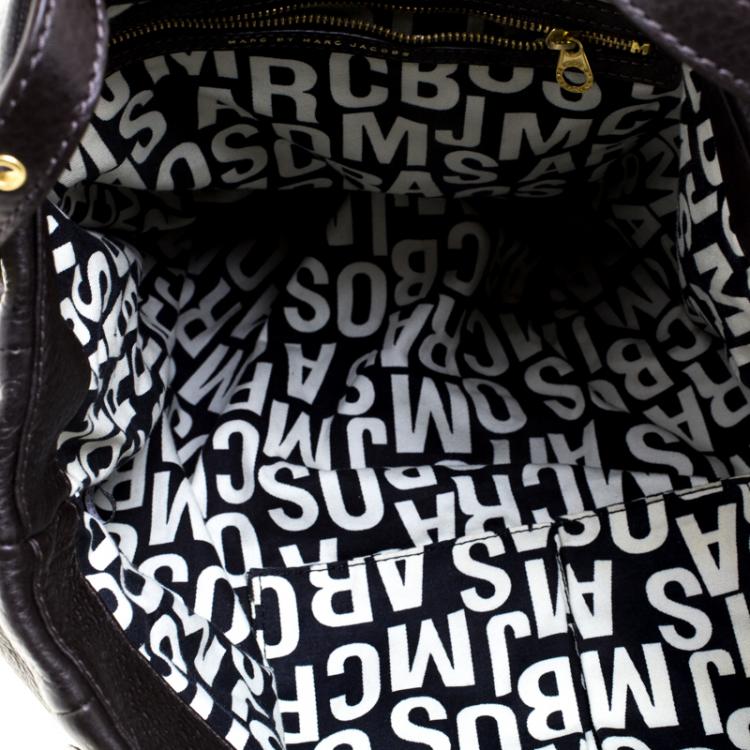 Pre Owned Marc by Marc Jacobs Dark Brown Leather Classic Q Shopgirl Tote