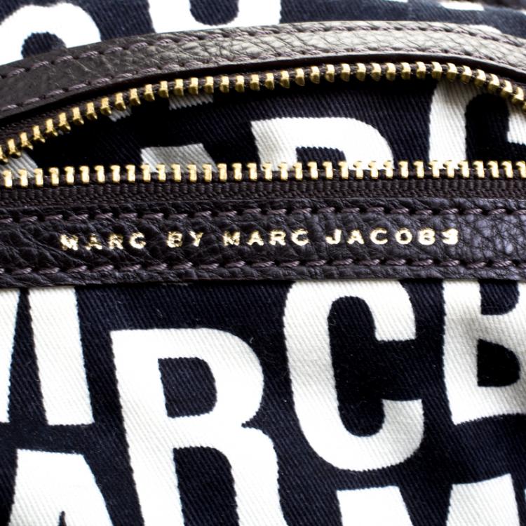 Pre Owned Marc by Marc Jacobs Dark Brown Leather Classic Q Shopgirl Tote