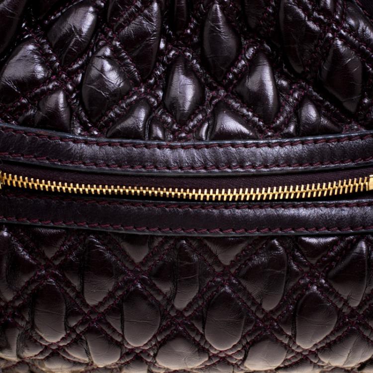 Pre Owned Marc Jacobs Dark Burgundy Leather Stam Shoulder Bag