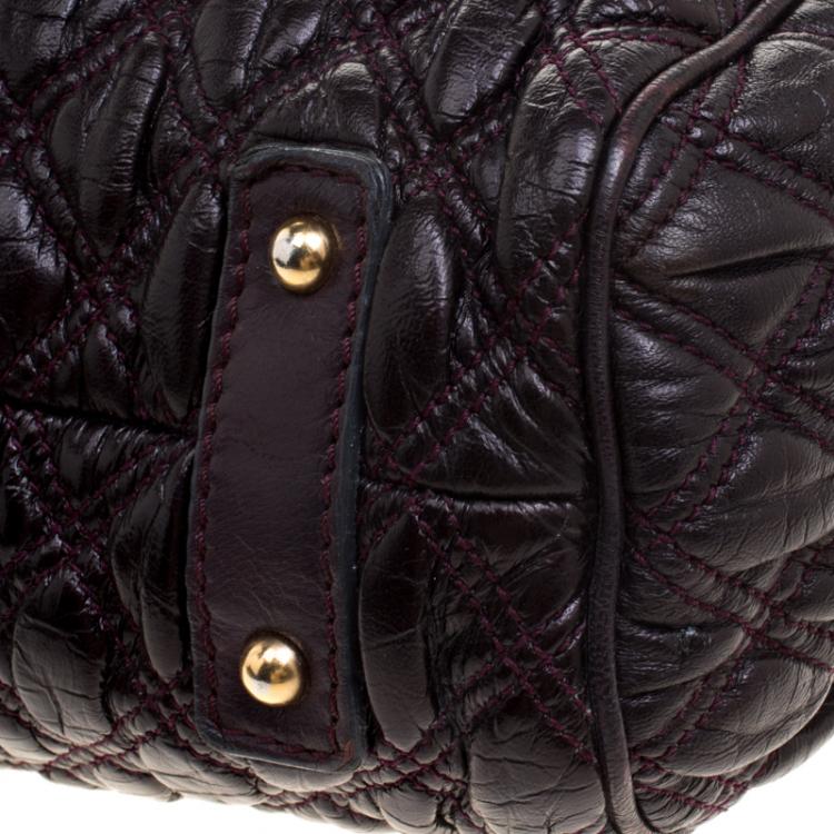 Pre Owned Marc Jacobs Dark Burgundy Leather Stam Shoulder Bag
