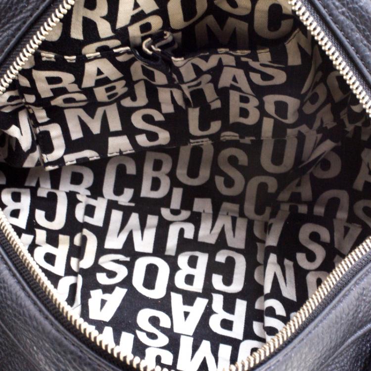 Pre Owned Marc by Marc Jacobs Black Leather Classic Q Groovee Satchel