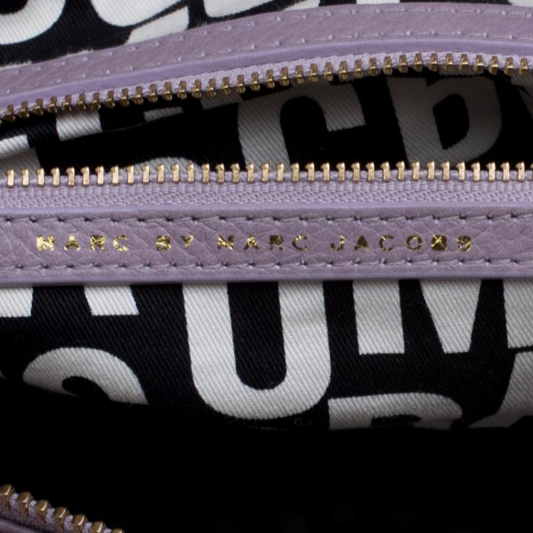 Pre Owned Marc by Marc Jacobs Lilac Leather Classic Q Groove Shoulder Bag