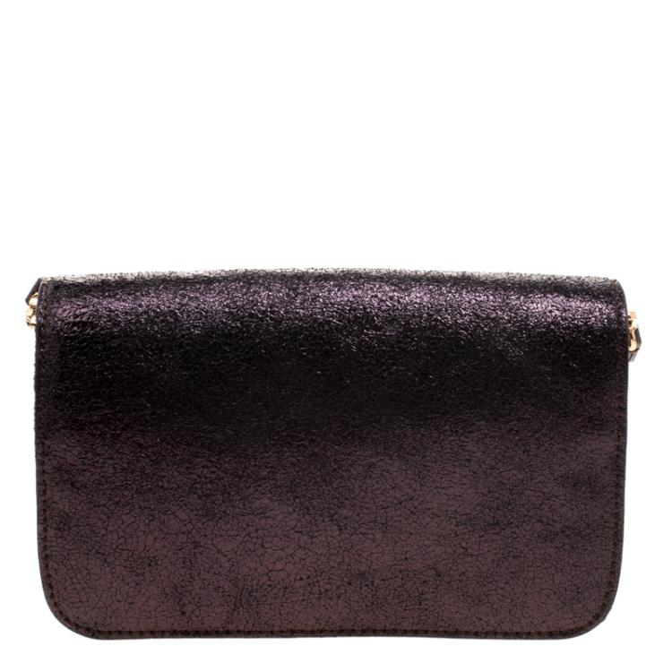 مملوكة مسبقًا Marc By Marc Jacobs Metallic Shimmering Leather Bianca Jane On A Leash Crossbody Bag