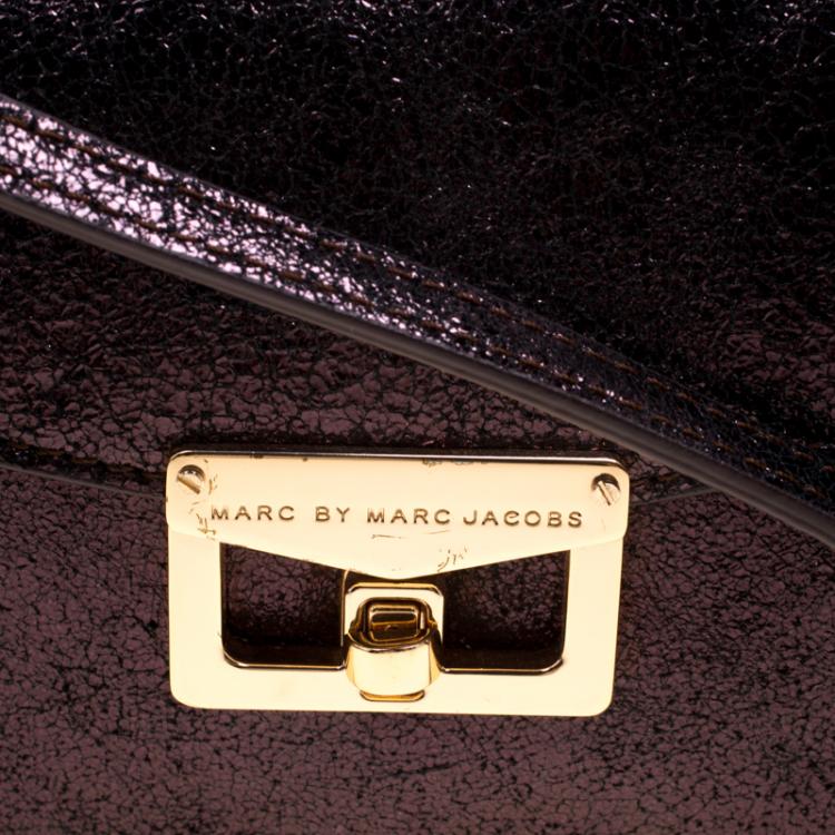 مملوكة مسبقًا Marc By Marc Jacobs Metallic Shimmering Leather Bianca Jane On A Leash Crossbody Bag