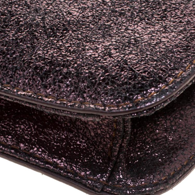 مملوكة مسبقًا Marc By Marc Jacobs Metallic Shimmering Leather Bianca Jane On A Leash Crossbody Bag