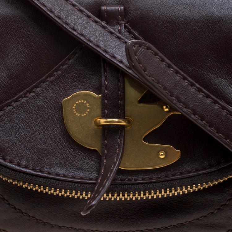 Pre Owned Marc by Marc Jacobs Brown Leather Petal to the Metal Crossbody Bag