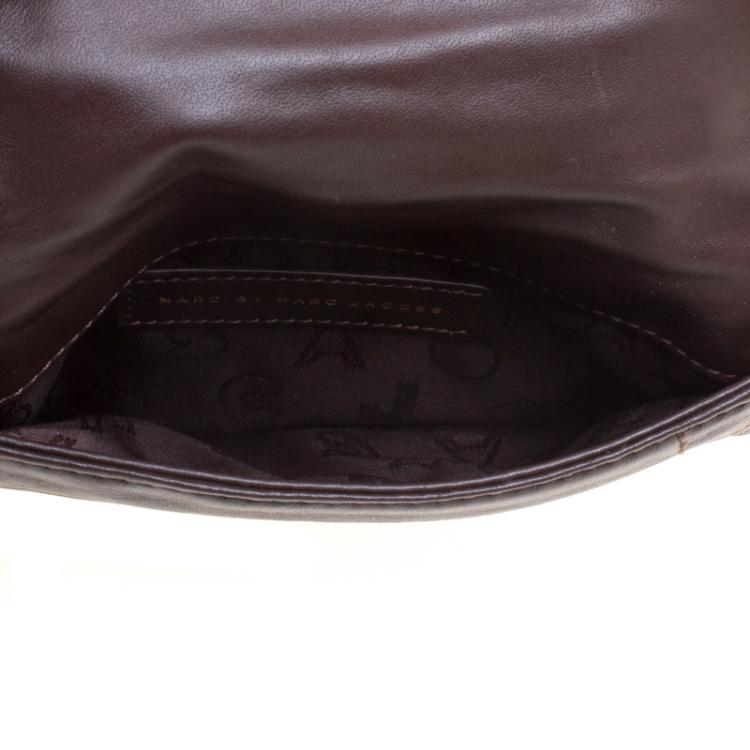 Pre Owned Marc by Marc Jacobs Brown Leather Petal to the Metal Crossbody Bag