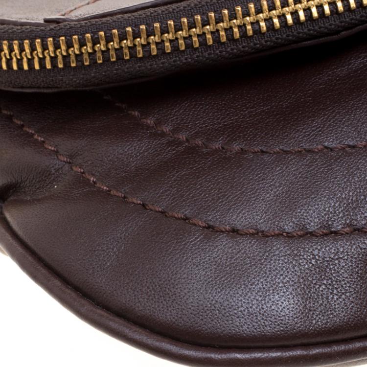 Pre Owned Marc by Marc Jacobs Brown Leather Petal to the Metal Crossbody Bag