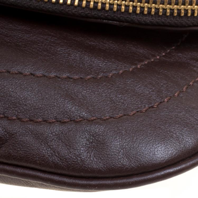 Pre Owned Marc by Marc Jacobs Brown Leather Petal to the Metal Crossbody Bag