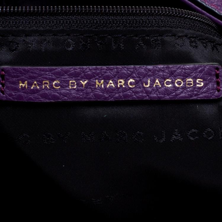 Pre Owned Marc by Marc Jacobs Purple Leather Revolution Hobo
