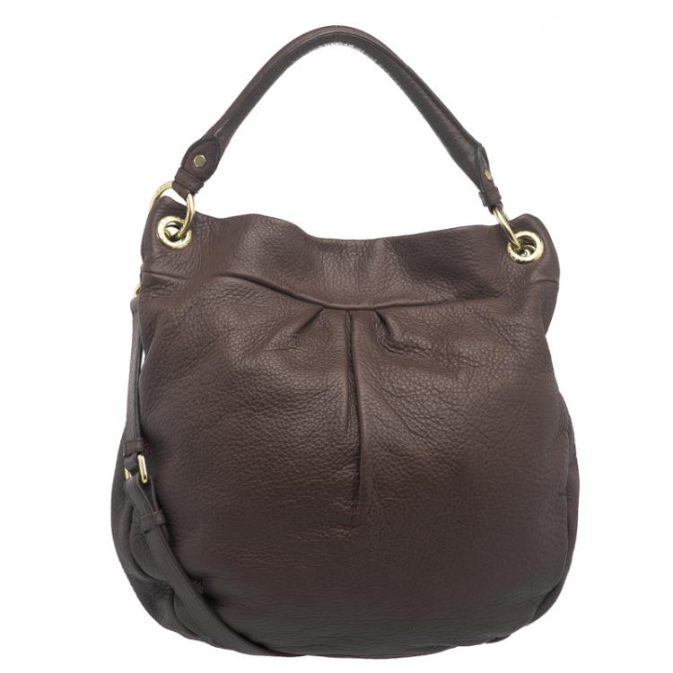 Pre Owned Marc by Marc Jacobs Dark Brown Leather Classic Q Hillier Hobo