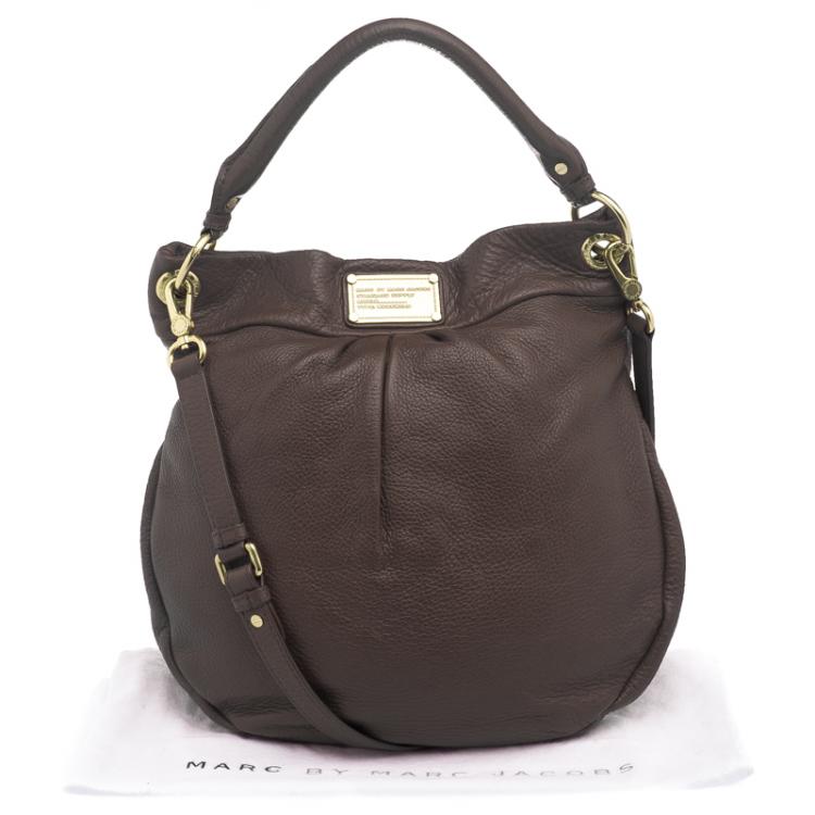Pre Owned Marc by Marc Jacobs Dark Brown Leather Classic Q Hillier Hobo