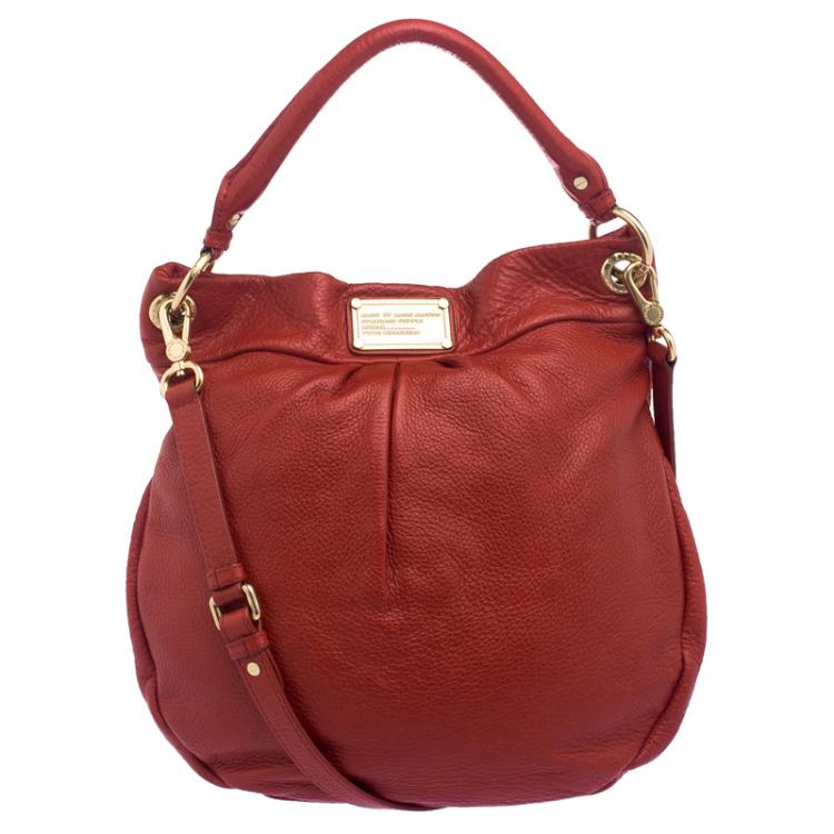 Pre Owned Marc by Marc Jacobs Red Leather Classic Q Hillier Hobo