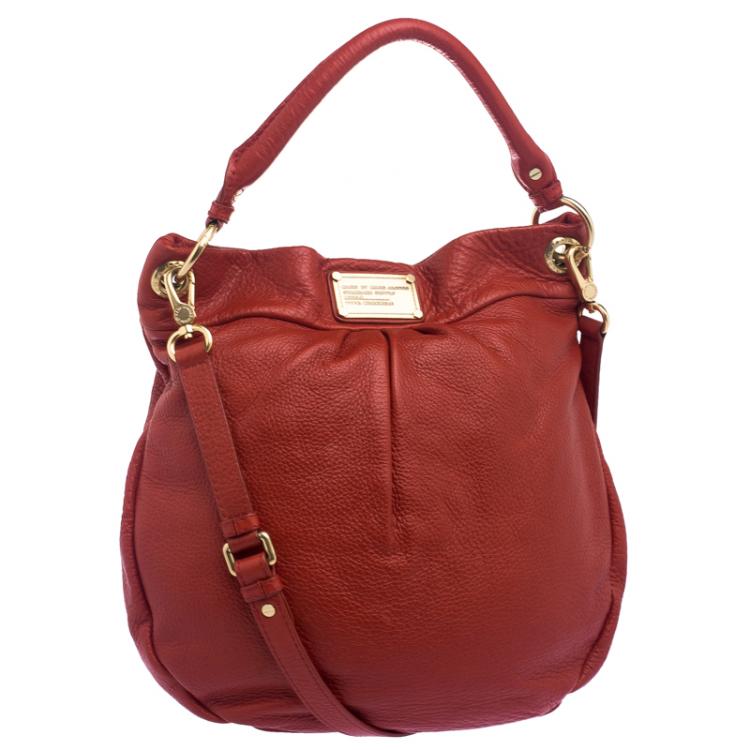 Pre Owned Marc by Marc Jacobs Red Leather Classic Q Hillier Hobo
