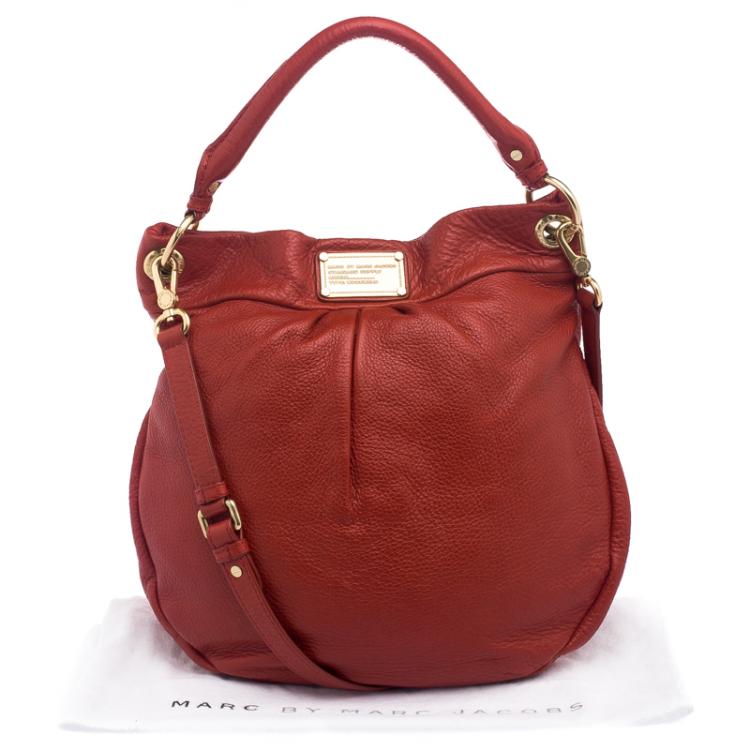 Pre Owned Marc by Marc Jacobs Red Leather Classic Q Hillier Hobo
