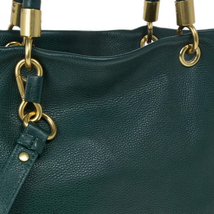 Pre Owned Marc by Marc Jacobs Green Leather Too Hot To Handle Tote