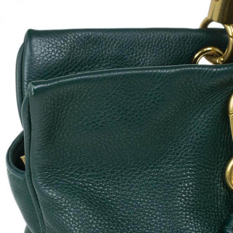 Pre Owned Marc by Marc Jacobs Green Leather Too Hot To Handle Tote