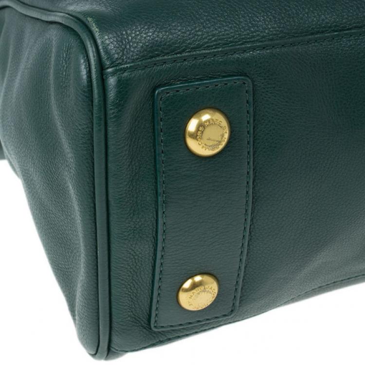 Pre Owned Marc by Marc Jacobs Green Leather Too Hot To Handle Tote