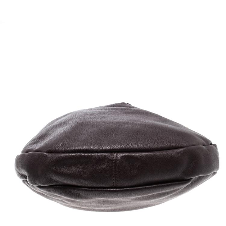 Pre Owned Marc by Marc Jacobs Dark Purple Leather Classic Q Hillier Hobo