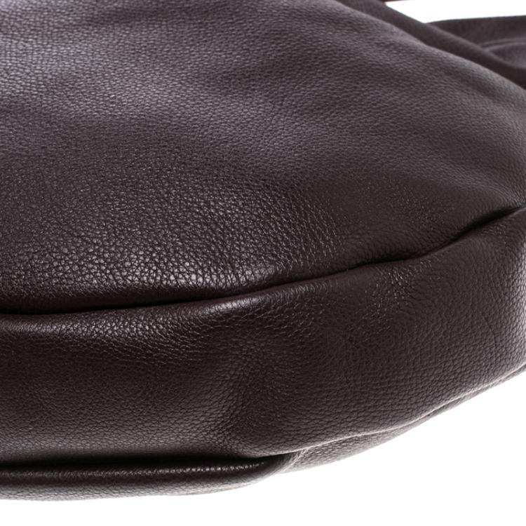 Pre Owned Marc by Marc Jacobs Dark Purple Leather Classic Q Hillier Hobo