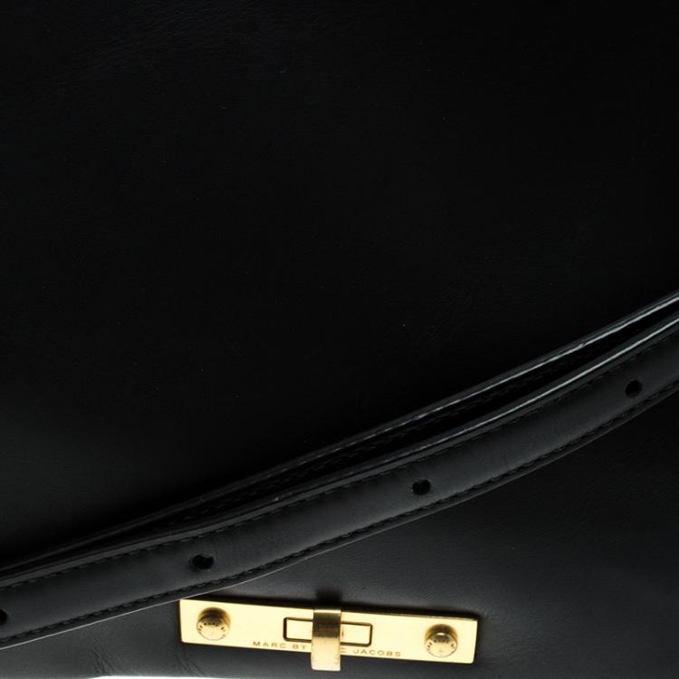Pre Owned Marc By Marc Jacobs Black Leather Goodbye Columbus Top Handle Bag