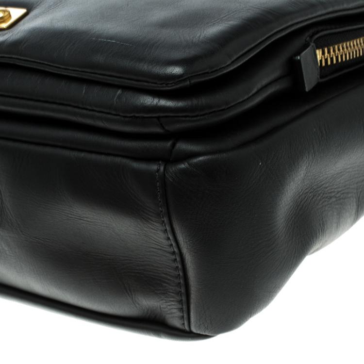 Pre Owned Marc By Marc Jacobs Black Leather Goodbye Columbus Top Handle Bag