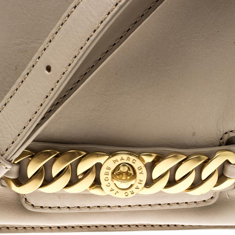 مملوكة مسبقًا Marc By Marc Jacobs Beige Leather Medium Katie Day Crossbody Bag