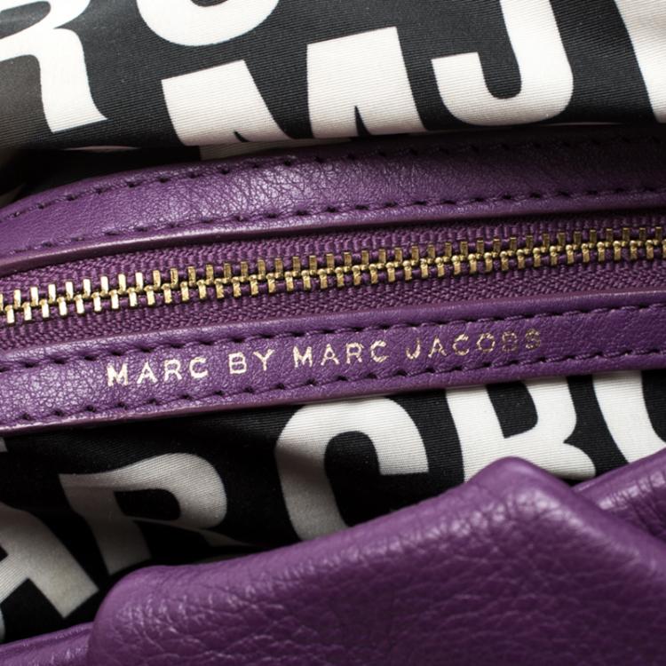 Pre Owned Marc by Marc Jacobs Purple Leather Classic Q Natasha Crossbody Bag