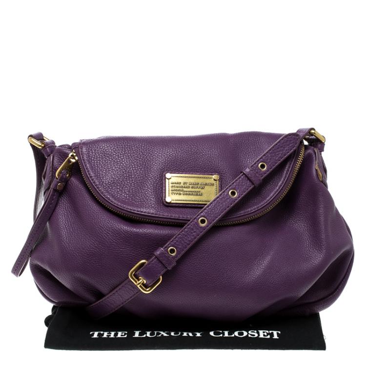 Pre Owned Marc by Marc Jacobs Purple Leather Classic Q Natasha Crossbody Bag